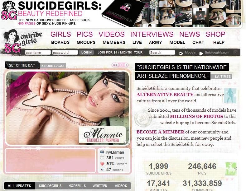 [SuicideGirls.com] - Альтернативная красота - Долой Гламур - March, 2011-03 - (120сетов, 5757шт.) [667x1000, 750х1000, 800x1200]
